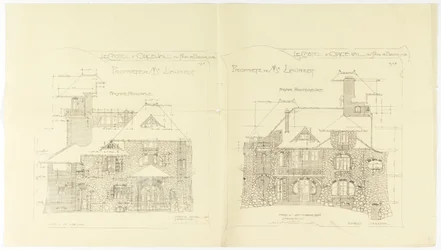 Elevations, Principal and Rear Façades, Castel d
